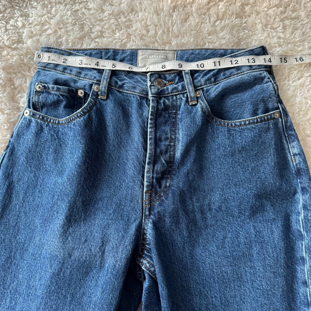 Everlane The Curvy 90's Cheeky Straight Leg Blue Jeans High Rise Size 27 X 28 - Picture 7 of 14